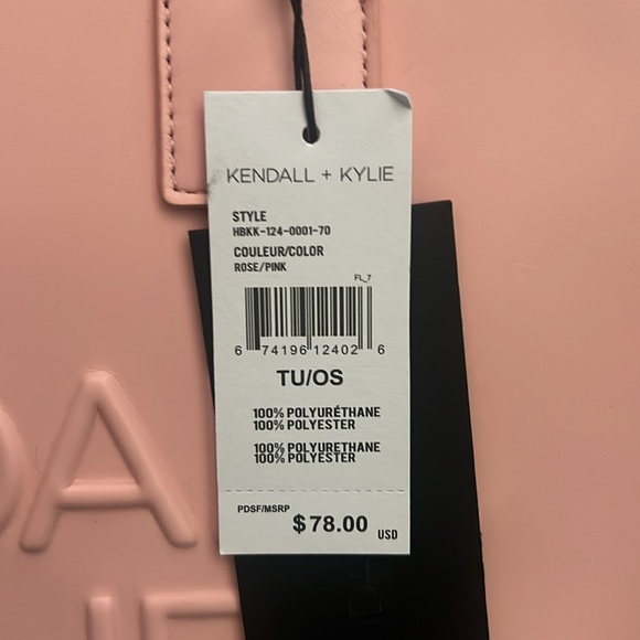 Kendall and Kylie pink tote bag, has strap - Picture 9 of 9